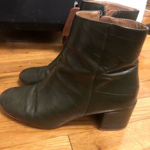 Olive Green Ankle Boots